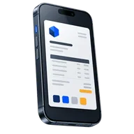 Branded invoice on a phone