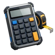 Rugged on-site calculator and measuring tape