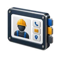 Industrial client contact card